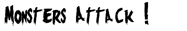 Monsters Attack ! font preview